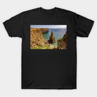 Cliffs between Barafundle Bay and Box Bay, Pembrokeshire T-Shirt